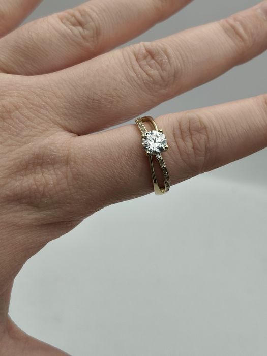 Złoty Pierścionek R.16 Pr.585 Nowy Zapraszamy