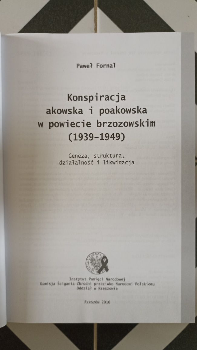 P. Fornal, Konspiracja akowska i poakowska, IPN