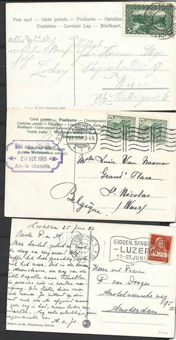 63 postais históricos, bastante antigos e Raros, com bons selos.