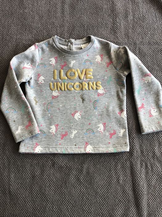 Bluza z Unicorns i tęczą rozm 86/92