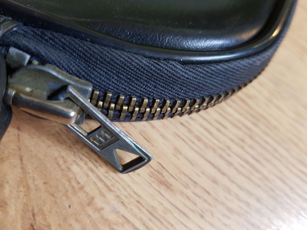 Saszetka Na Nadgarstek z PRL-u Torba Ręczna Skóra Męska Vintage Nowa