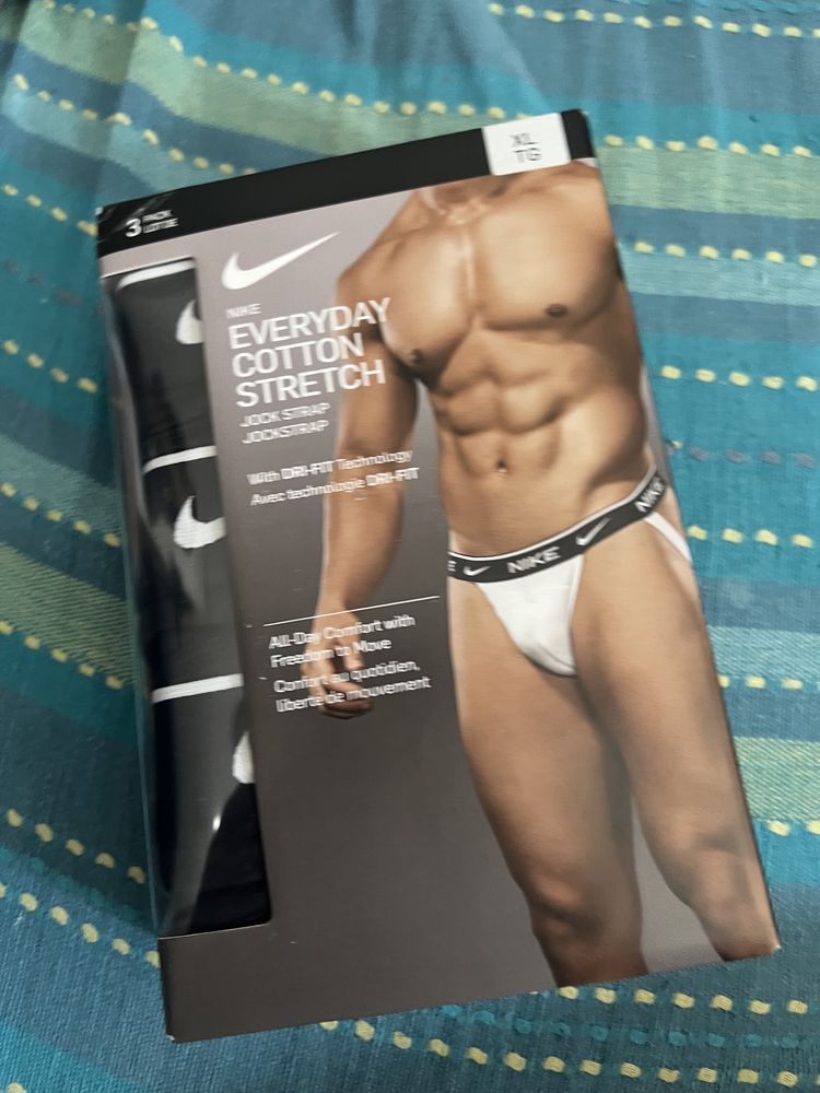 Conjunto de jockstraps nike em preto xl