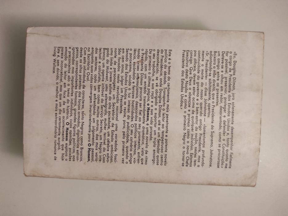 Livro "O Homem" de Irving Wallace