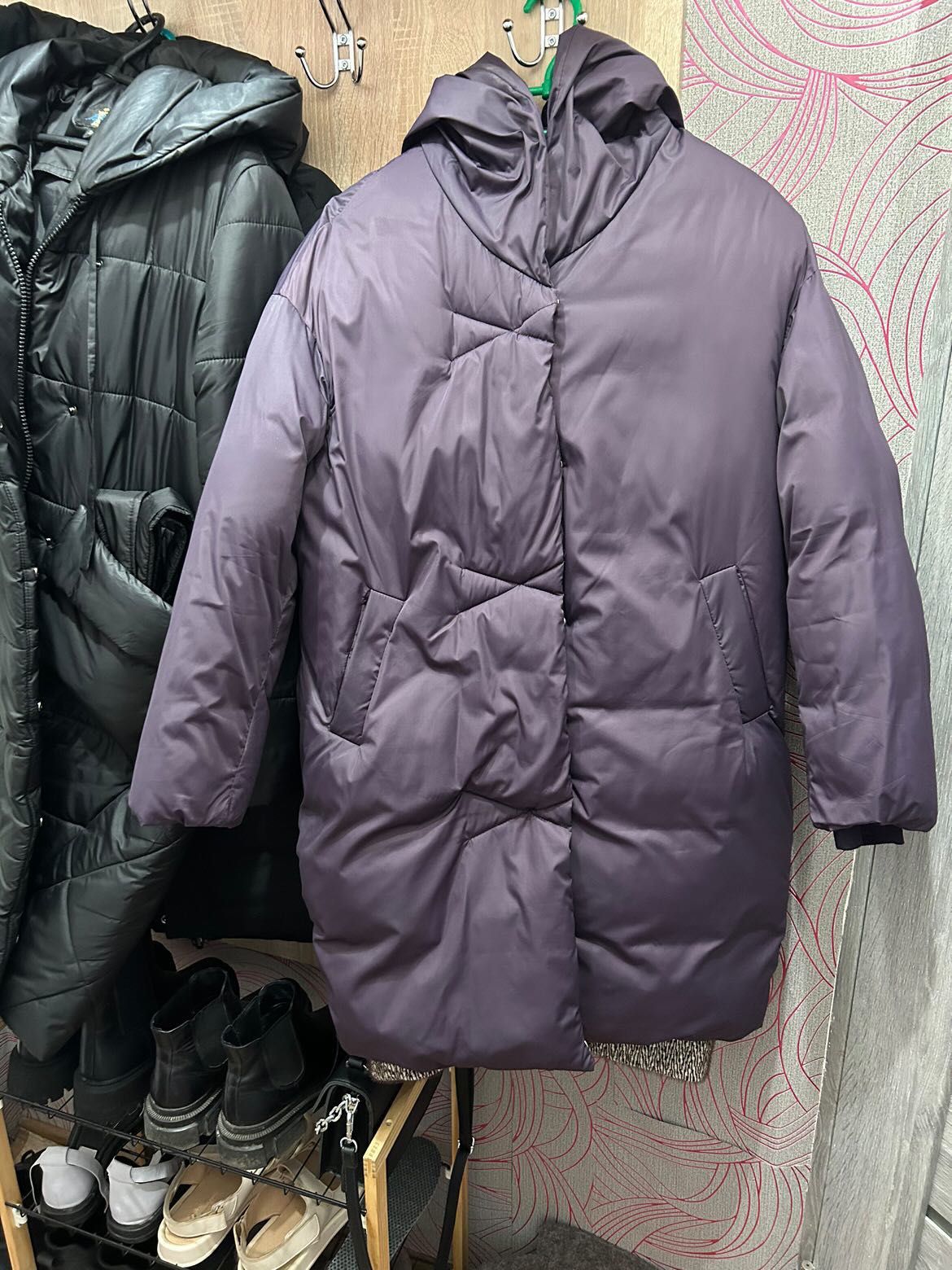 Зимова курточка фіолетового коліру