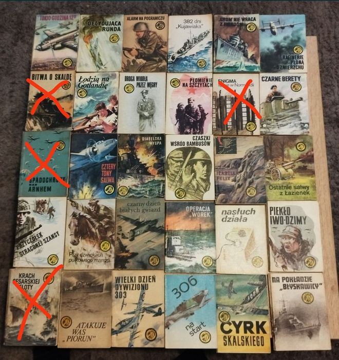 Żółty tygrys - książki wojenne, militaria -26sztuk