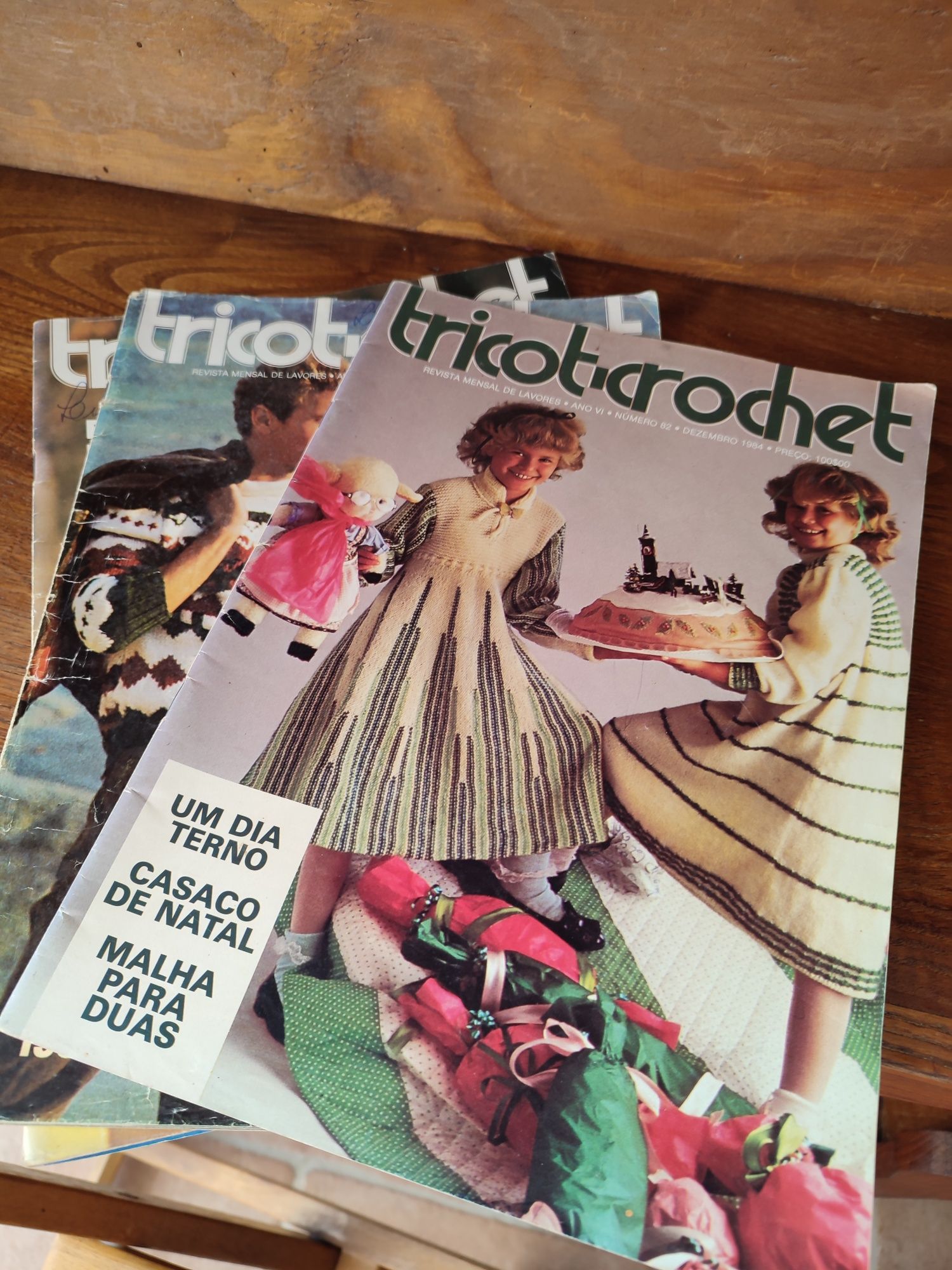 Três revistas tricot-crochet