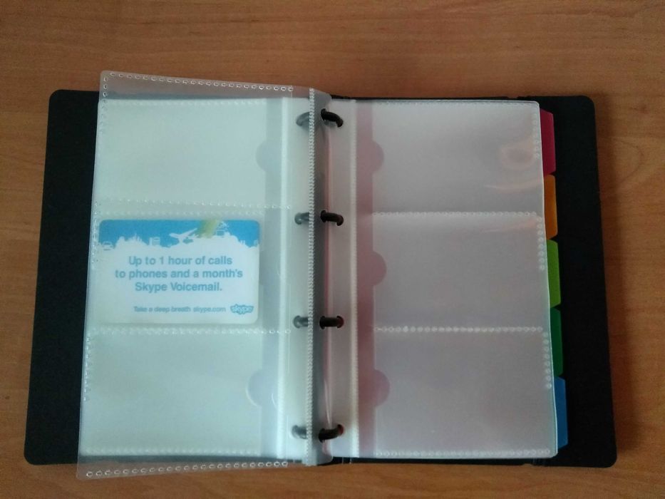 Альбом (визитница) с впаянными файлами Deli, 120 визиток, синяя