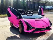 auto na akumulator dla dziewczynki lamborghini sian różowy