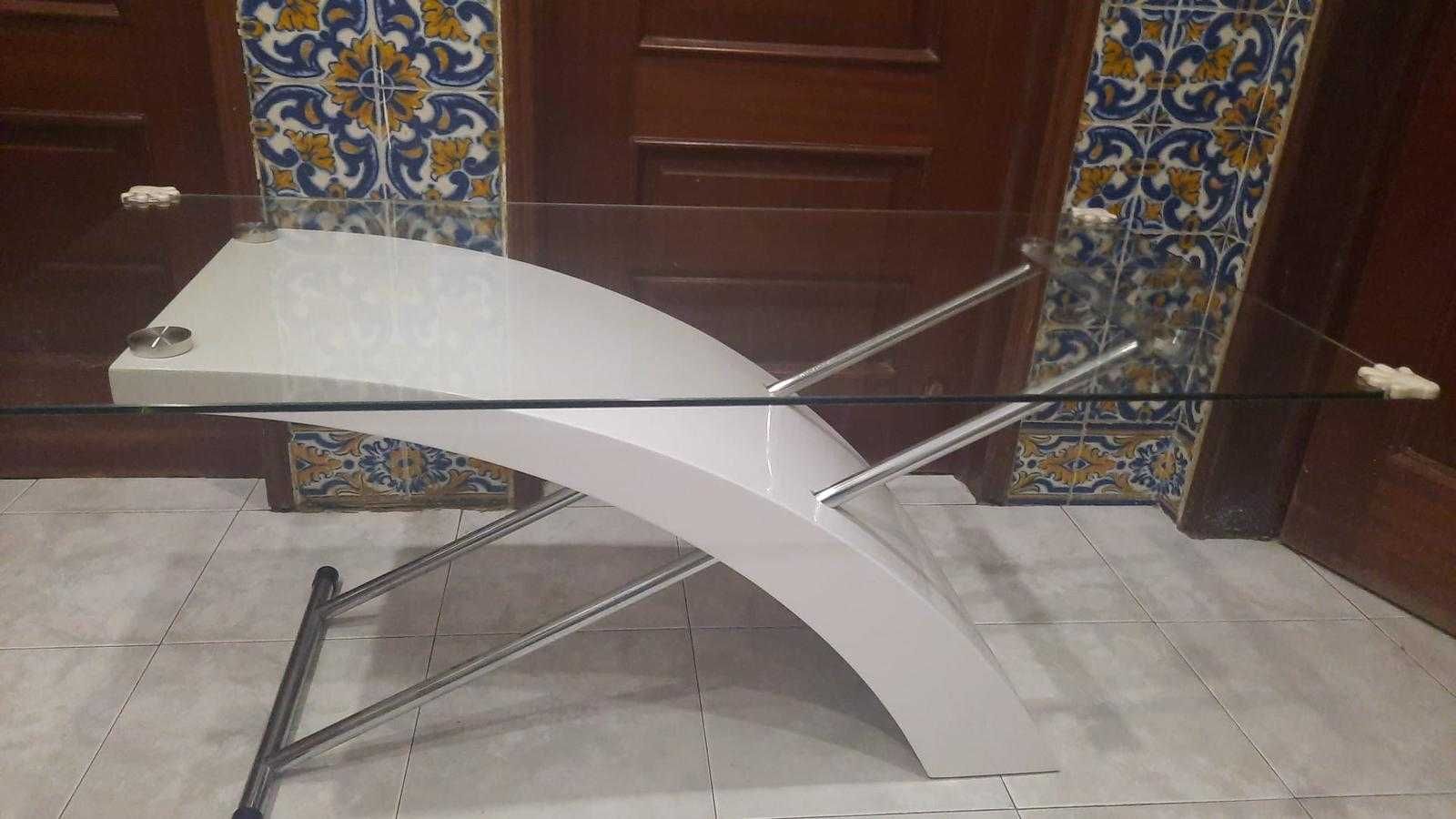 Conjunto Móvel de Sala + Mesa de Centro Vidro