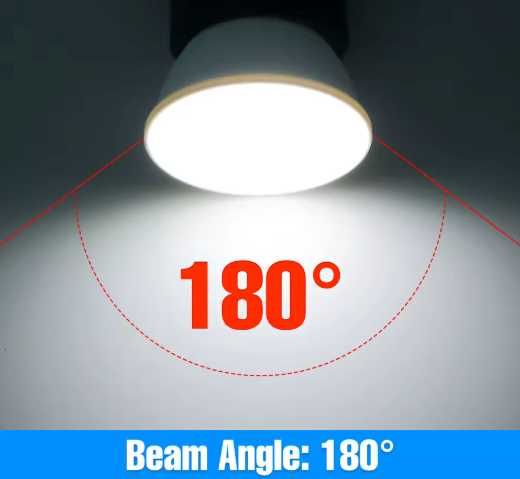 4x Nowe żarówki LED E14 7W białe, 180°