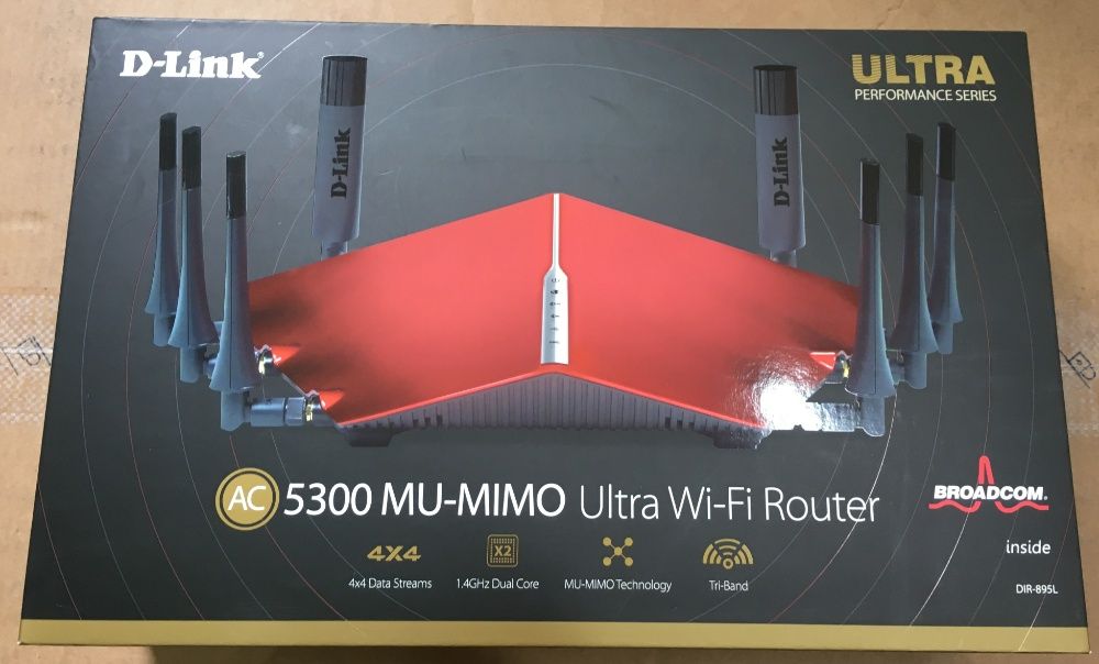 Router D-Link AC5300 ultrat DIR -895 L com 8 antenas de alta potencia