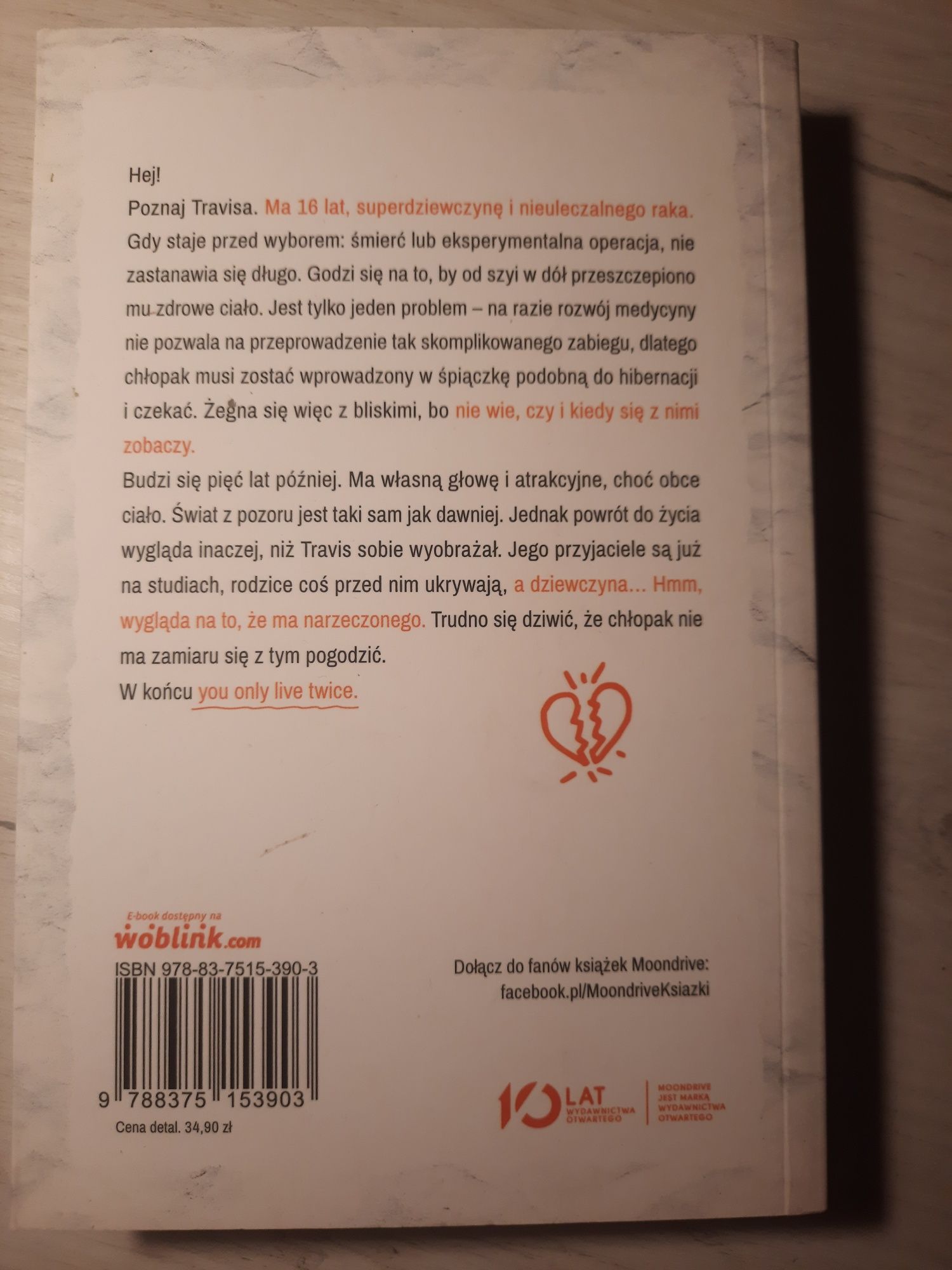 książka 'chłopak, który stracił głowę' John Corey Whaley