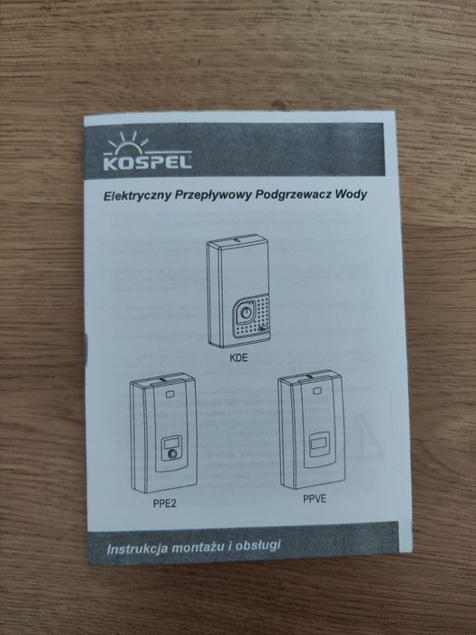 KOSPEL Elektroniczny przepływowy podgrzewacz wody model PPE2 17/18/21/