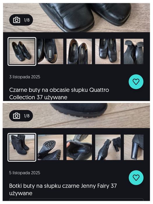 Zestaw paczka 2 pary damskich butów 37 używane