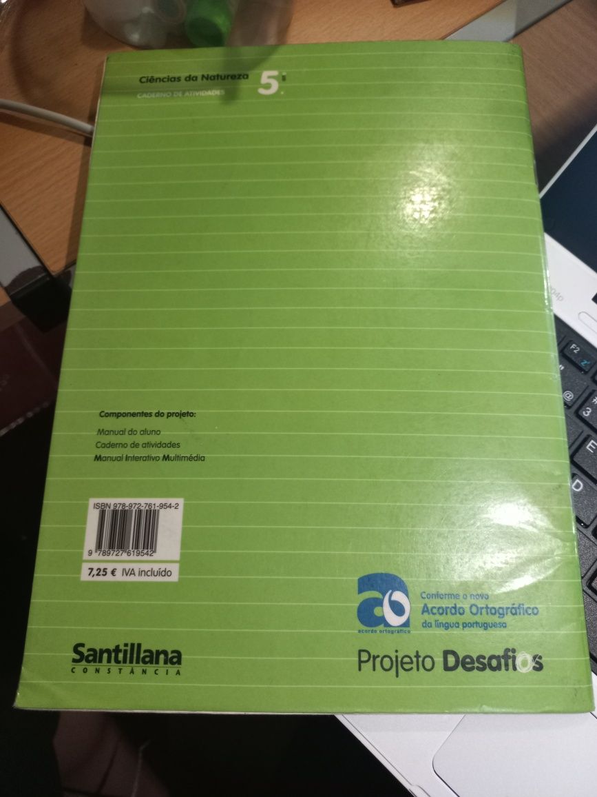 Cadernos de atividades 5ºano Matemática Português Ciências