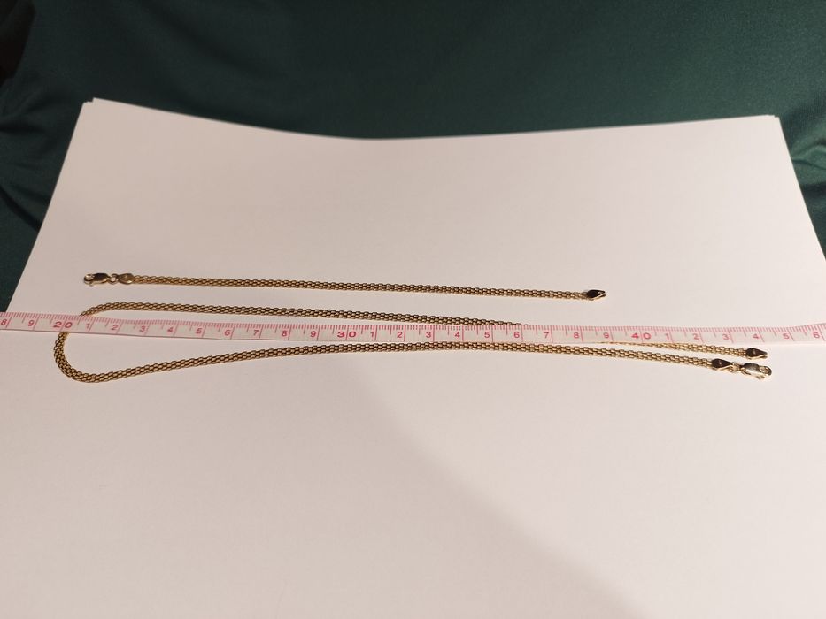 Łańcuszek i bransoletka 585 złoto 14 k