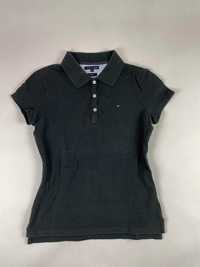 Koszulka Polo Tommy Hilfiger czarna M slim fit damska