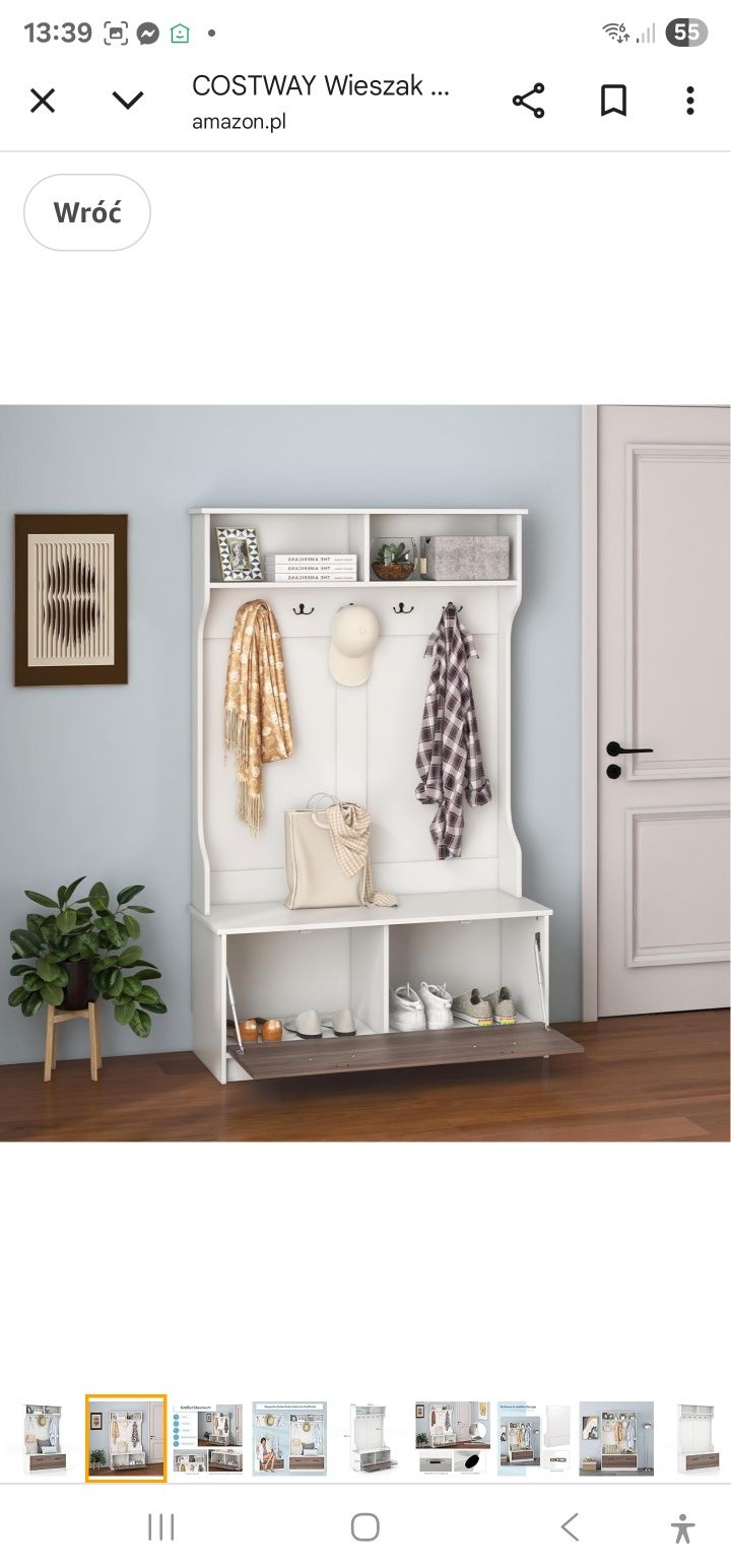 Costway hu10448wh garderoba