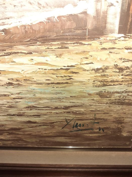 Quadro com pintura a óleo