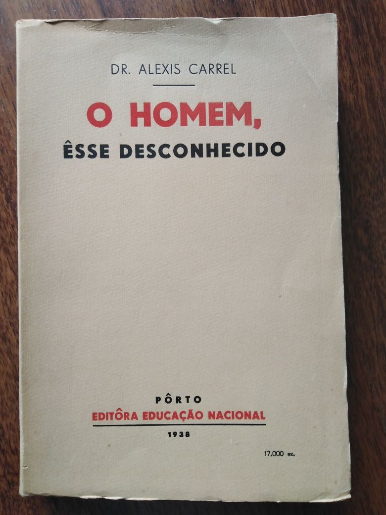Livro " O homem esse desconhecido,"