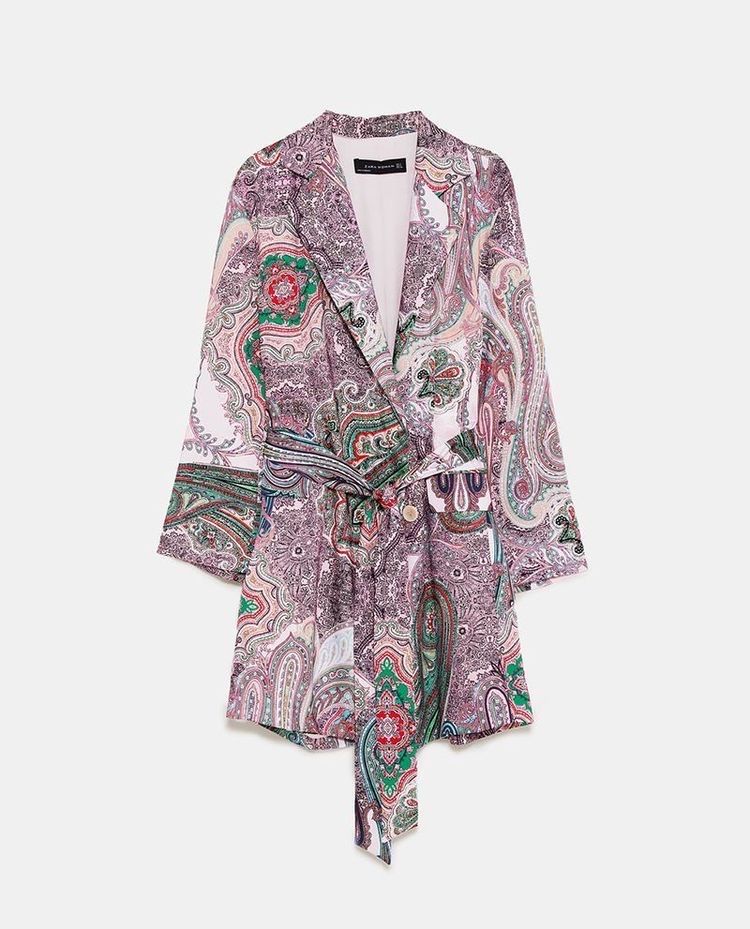 Piękna sukienka/marynarka ZARA basic wzór paisley