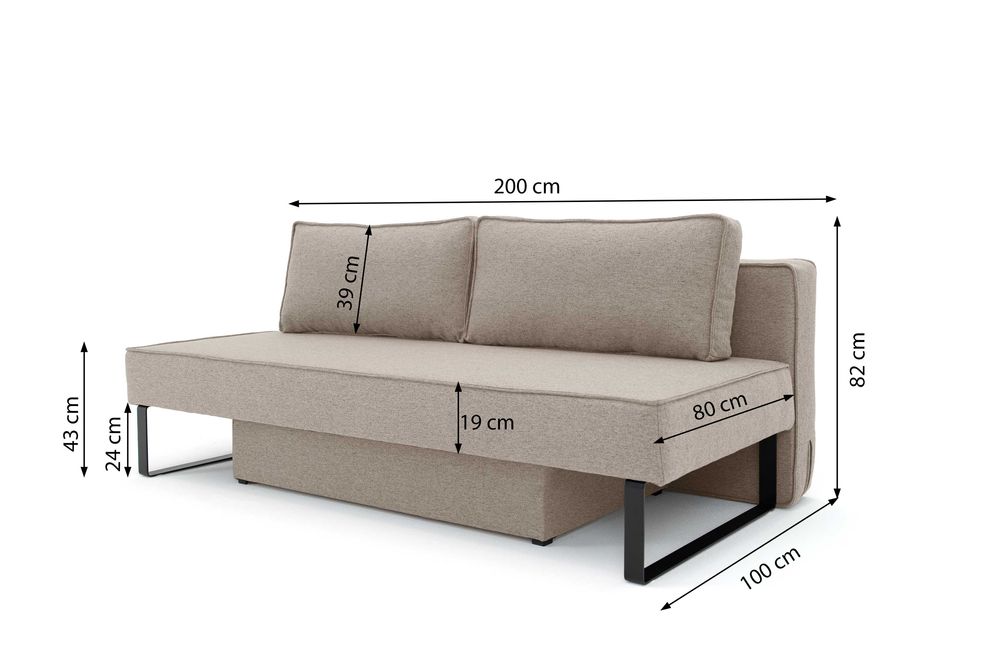 Sofa Kanapa Nomi z funkcją spania faro 02 Dostawa gratis