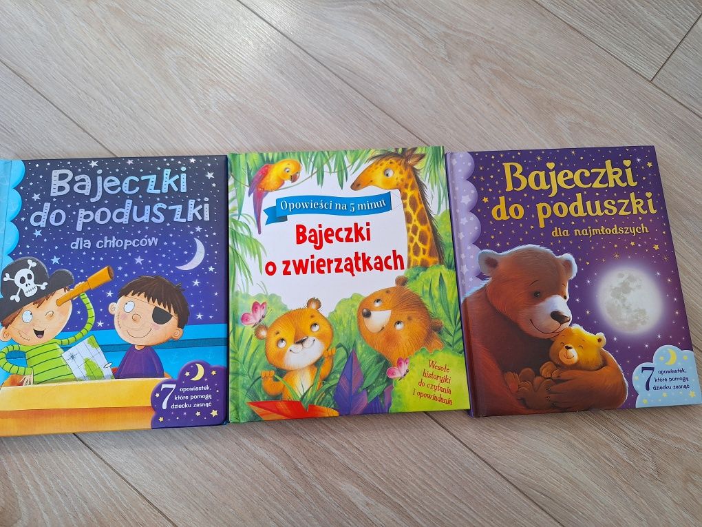 Zestaw książek, bajek do czytania dla przedszkolaka stan bdb