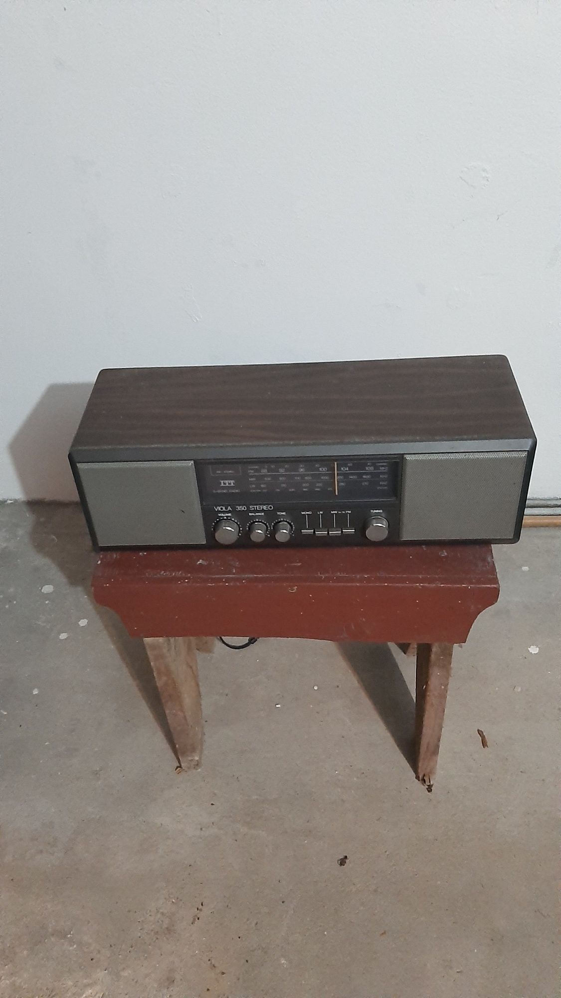 Rádio Vintage a funcionar