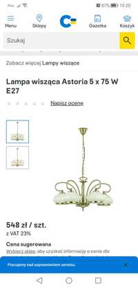 Lampa wisząca Astoria