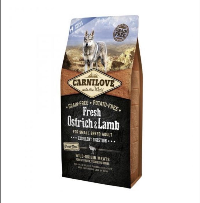 Carnilove Fresh Ostrich & Lamb for Small Breed Dogs - 6 кг