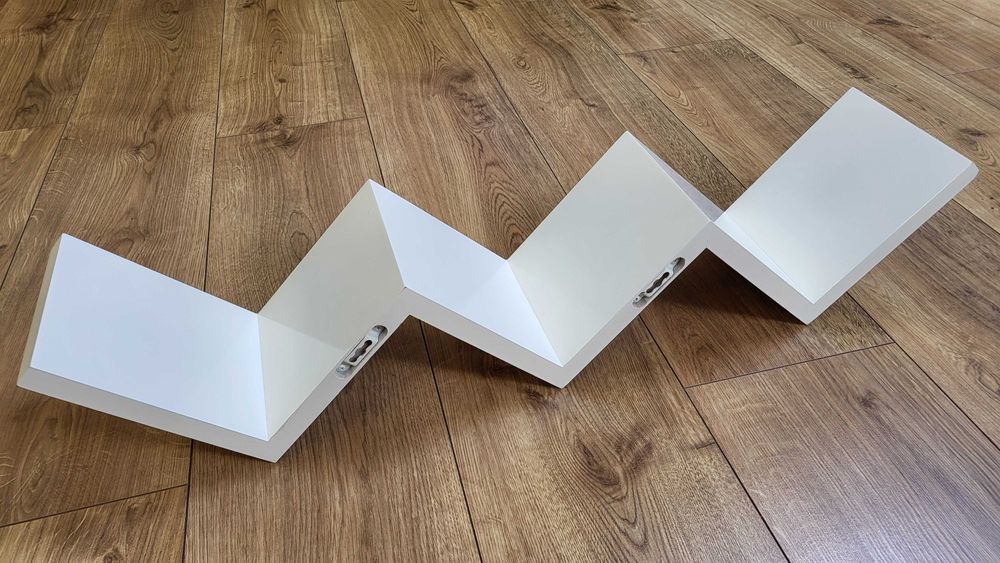 Półki ścienne na książki zygzak 2 sztuki