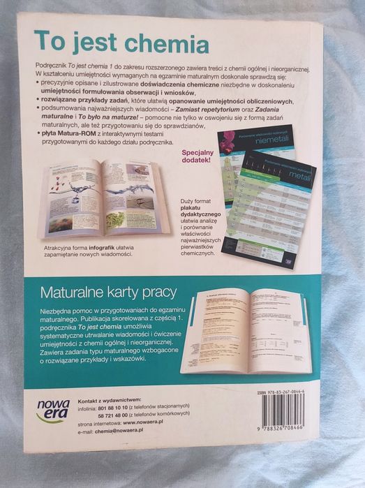 To jest chemia 1, podręcznik, zakres rozszerzony, wydawnictwo nowa era