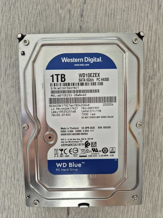 жорсткий диск для ПК SATA3 \ 1TB WD Blue 7200RPM\3.5"\64MB cache