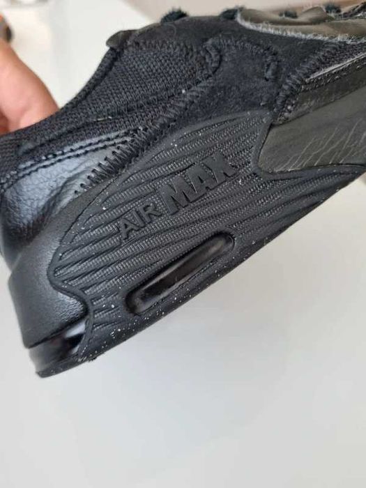Nike Air Max czarne skórzane sneakersy dziecięce rozm 34