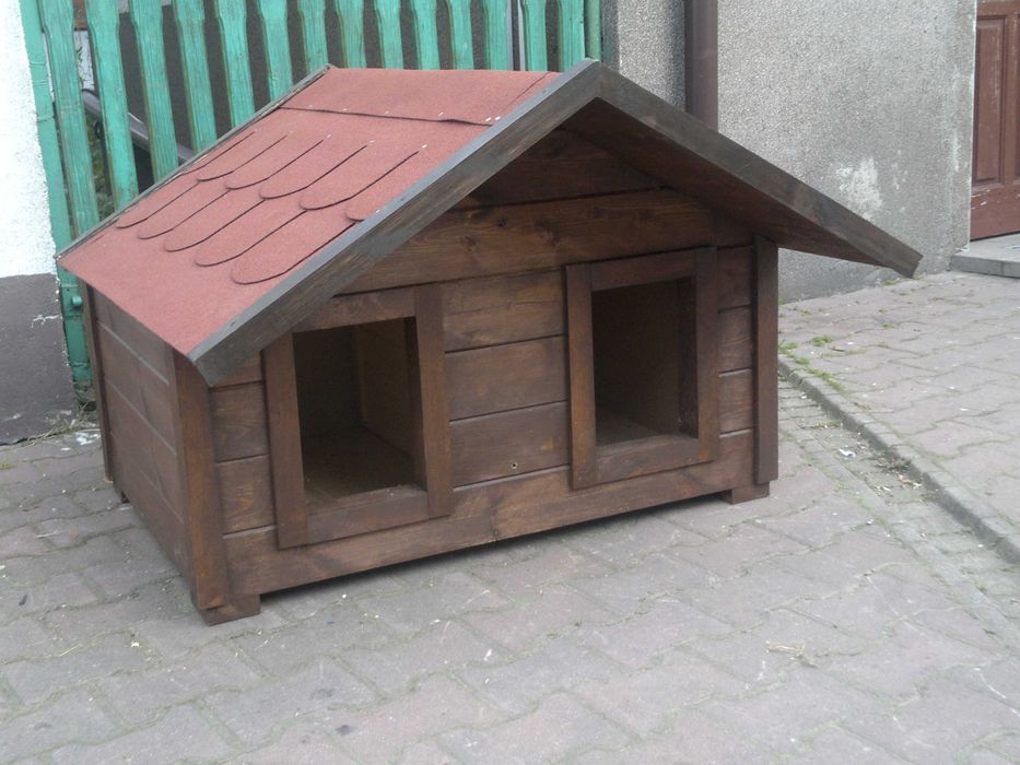 Buda dla dwóch psów Duża XL ocieplona otwierany dach
