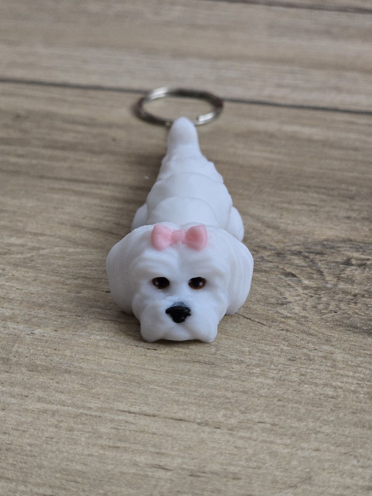 Breloczek Maltańczyk 3d - Seria Psów Dog Brelok Druk3d fidget Keychain