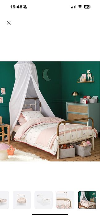 Cama branca de ferro 90x190