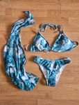 Strój kąpielowy Nowy S M 36 38 różnica rozmiarów bikini marble