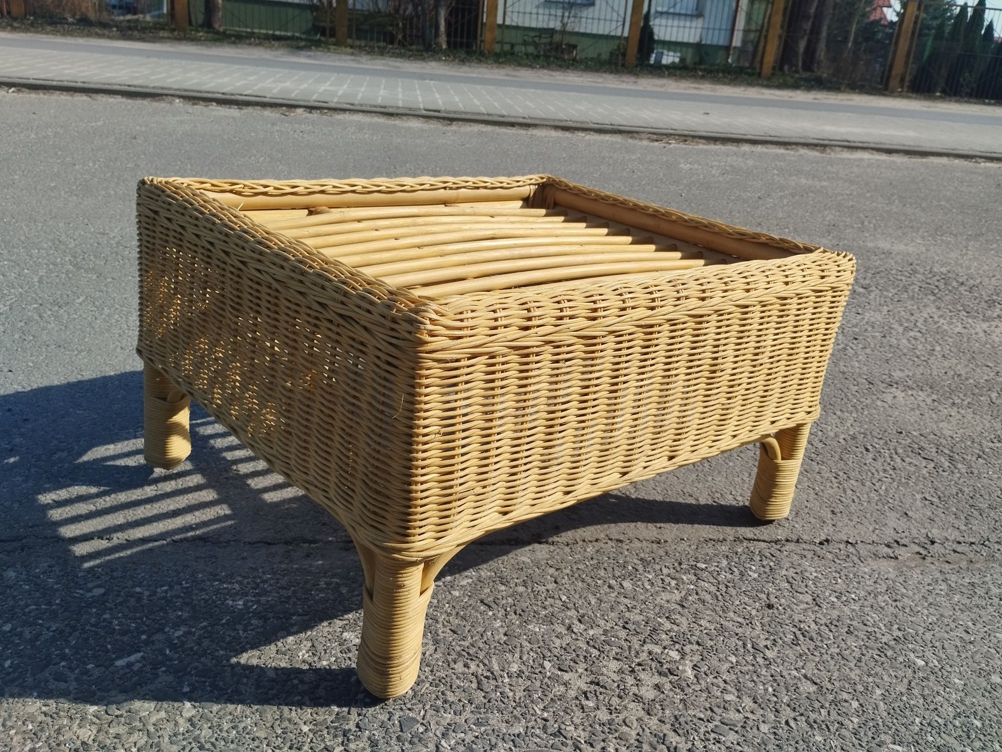 Podnóżek rattan rattanowy boho pufa rattan rattanowa boho