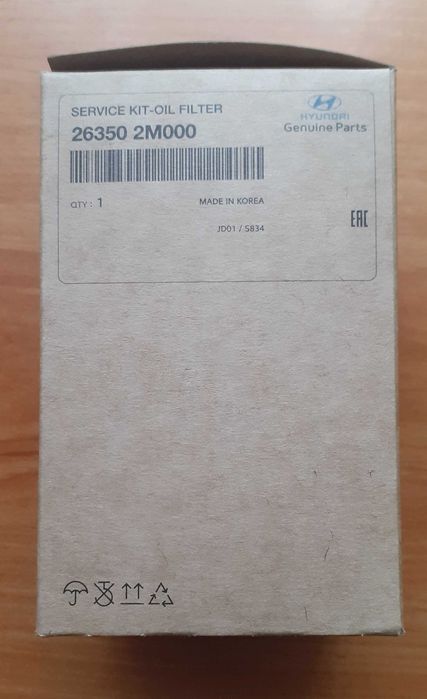 NOWY oryginalny filtr oleju Hyundai Kia 263502M000 , 26350 2M000