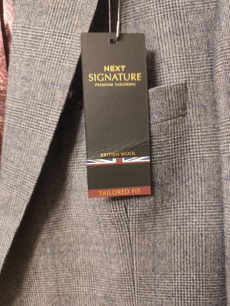 Nowa luksusowa marynarka męska next signature r. 42L, EU 52