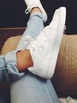 Женские кроссовки сникерсы Nike Son of Force Low Triple White