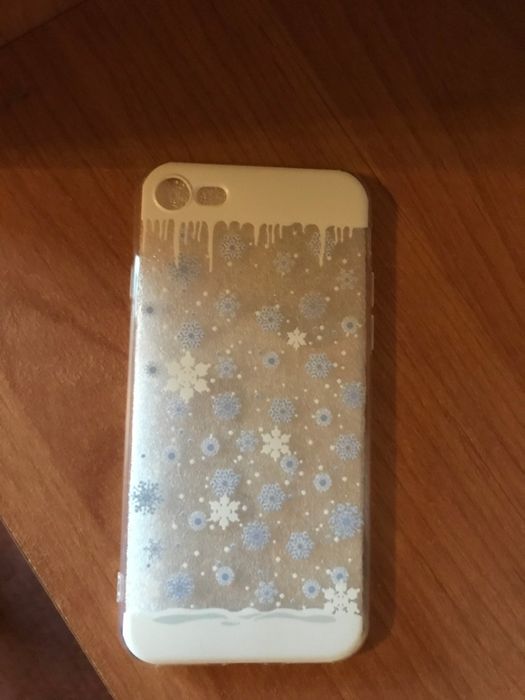 Etui silikonowe iphone 7/8 zima, śnieżynki