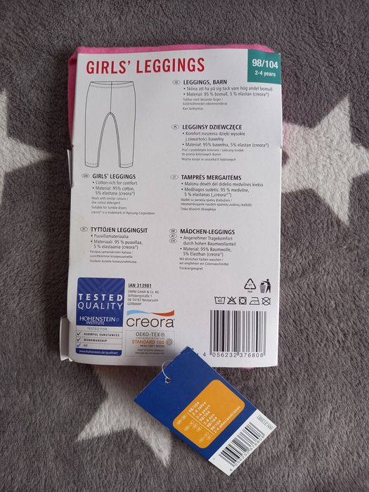 NOWE getry legginsy leginsy lupilu lidl 98 104 metka bez wzoru gładkie