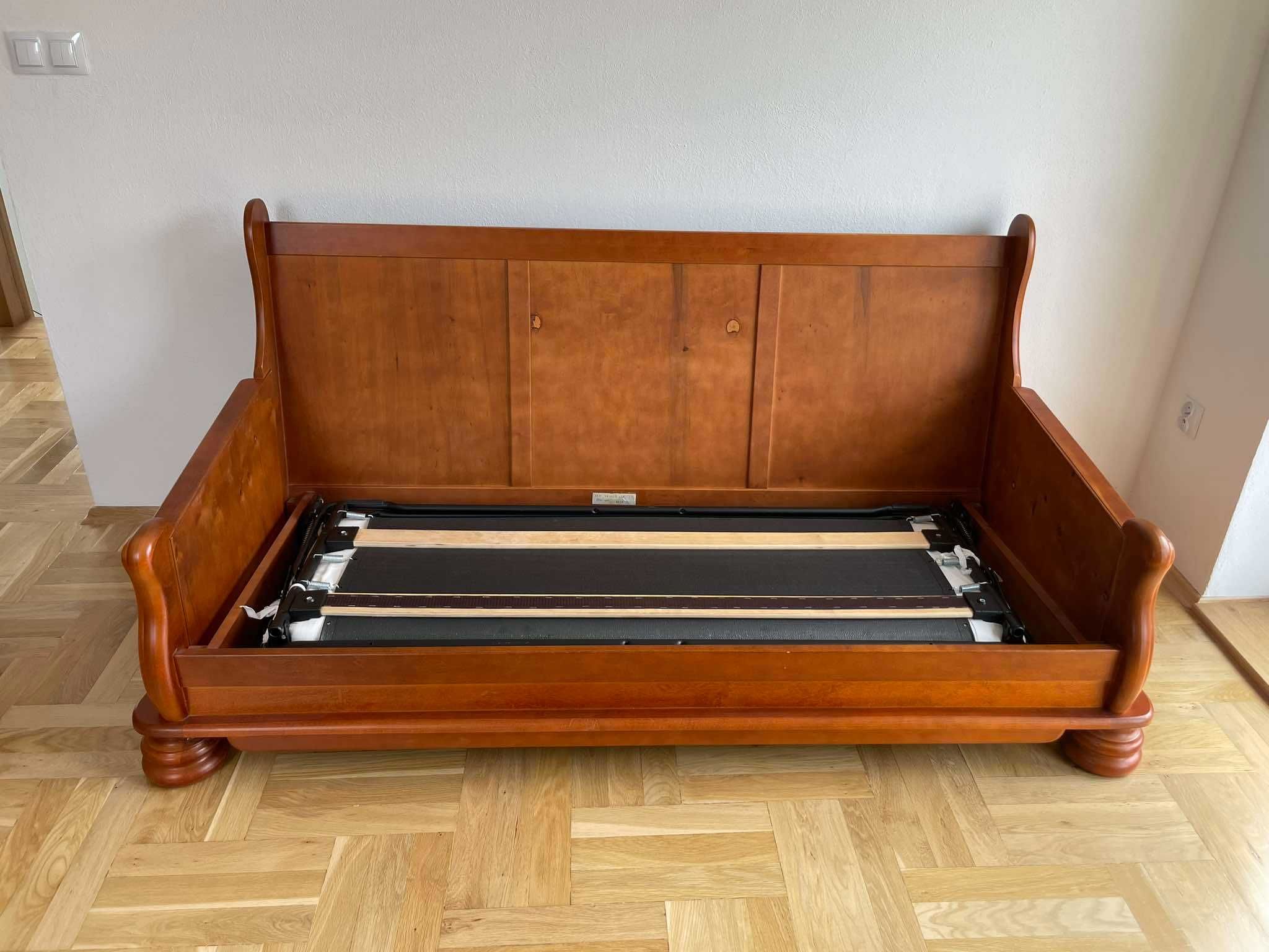 Zestaw wypoczynkowy retro - sofa z funkcją spania + 2 fotele + stolik