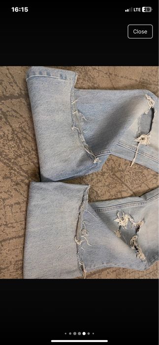 spodnie z dziurami wysoki stan dżinsy jeansy zara niebieskie jasne