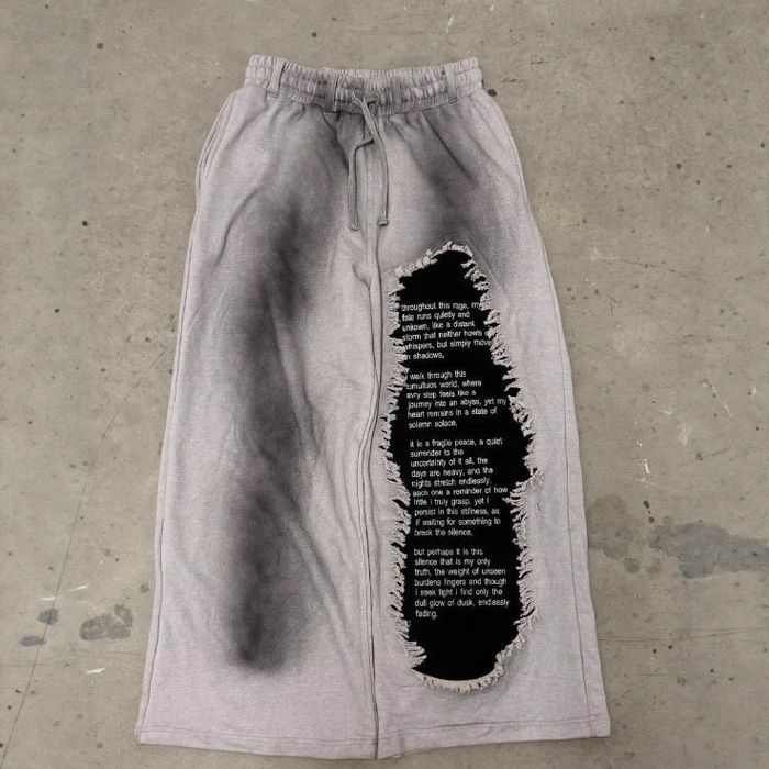 Спортивные штаны серые черные в грязи swag y2k pants