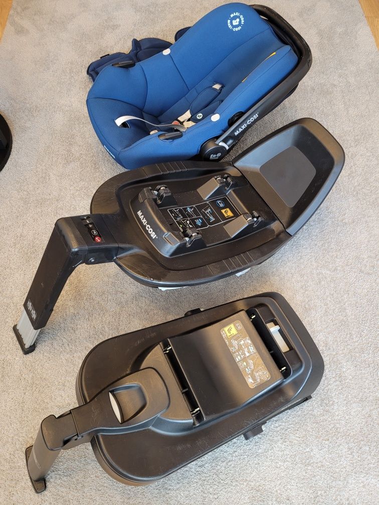 Fotelik Maxi-Cosi Tinca 45cm-75cm do 12kg i dwie stację bazowe IsoFix: