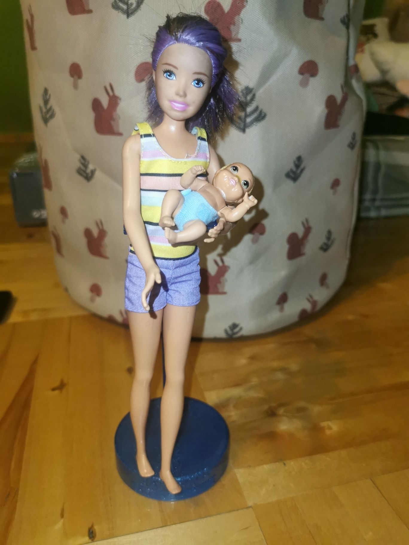 Barbie opiekunka skipper mattel z bobasem