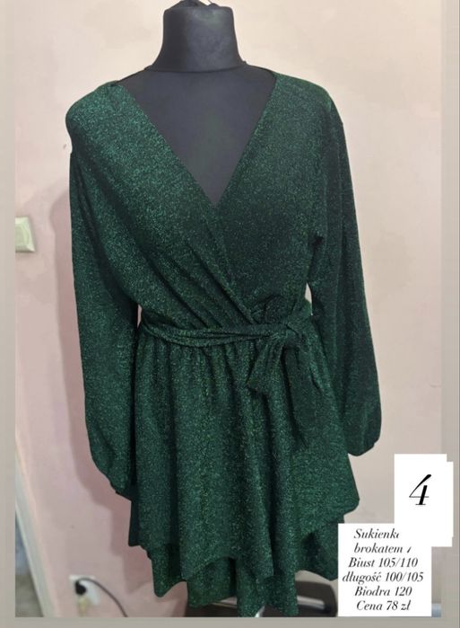 Sukienka wieczorowa biust 105/110 z brokatem